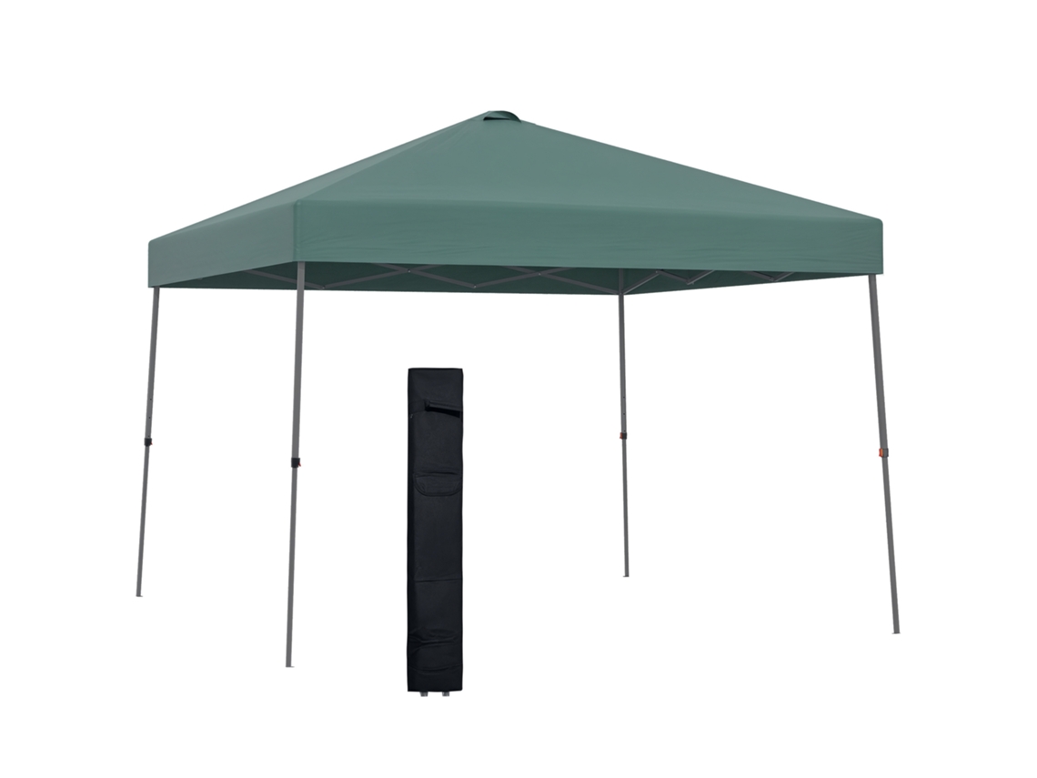 Tenda Portátil de Jardim com Bolsa com Rodas Aço Verde S/MARCA