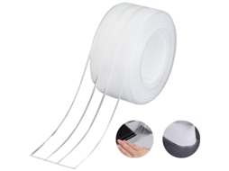 Tira de selado LINJOU de silicone branco, autoadesiva, para banheiro e cozinha, 38mm x 3.2m, transparente