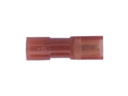 Rt28 Terminal Fêmea Totalmente Isolado De 2,8 Mm, Vermelho, Pacote Com 100 Unidades