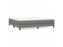 Estrutura de Cama com Molas Tecido Cinzento Escuro MAISON EXCLUSIVE (200x200 cm)