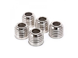 5 Adaptadores De Base E27 Para E14, Soquete Conversor, Material Ferro, Prata, 2a 250v Plata
