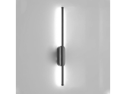 Applique Mural Preta, Branca, De Metal, De Alumínio, Led, Moderna, Linear