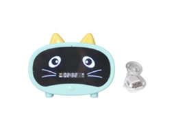 Altavoz com Orelhas de Gato Mini, Relógio Despertador Inteligente Dual, Verde, para Quarto ou Escritório, S/MARCA