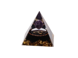 Pirâmide de Orgonita 5cm Cristal de Cura Energia Positiva Meditação Chakra Zodíaco Áries Gerador de Energia