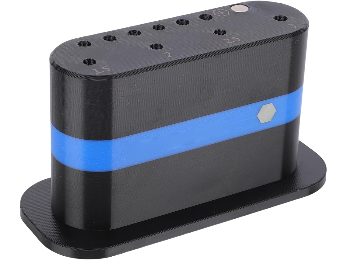 Suporte Magnético Para Bits Hexagonais, Com 43 Furos E Base Resistente.