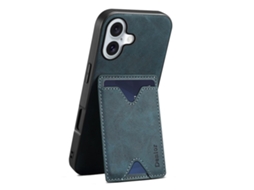 Capa Denior Para Iphone 17 Com Suporte - Azul