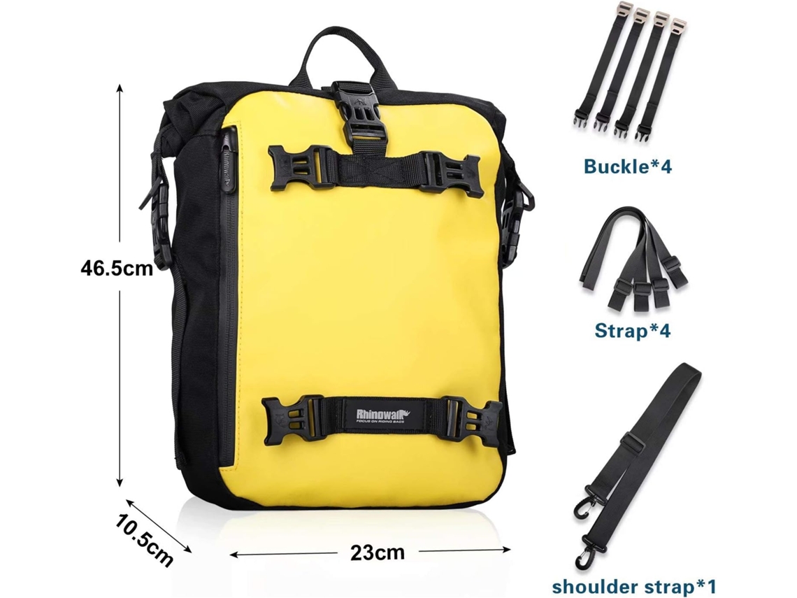 Saco De Motocicleta Multifuncional 10l - Alforges E Saco De Cauda Para Bagageira - Amarelo