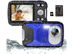 Câmera Infantil À Prova D'água 5m 1080p Hd com Cartão Sd de 32gb IKIKSO (azul)