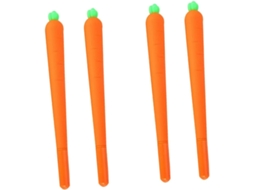 Conjunto De 4 Canetas Em Gel Com Estampa Cenoura, Fofas Para