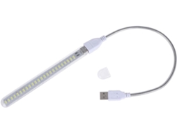 Luminária De Mesa Usb Led Branca Kisangel, Leve Em Pvc Com Haste Metálica Extensível, Ideal Para Escritório E Uso Diário