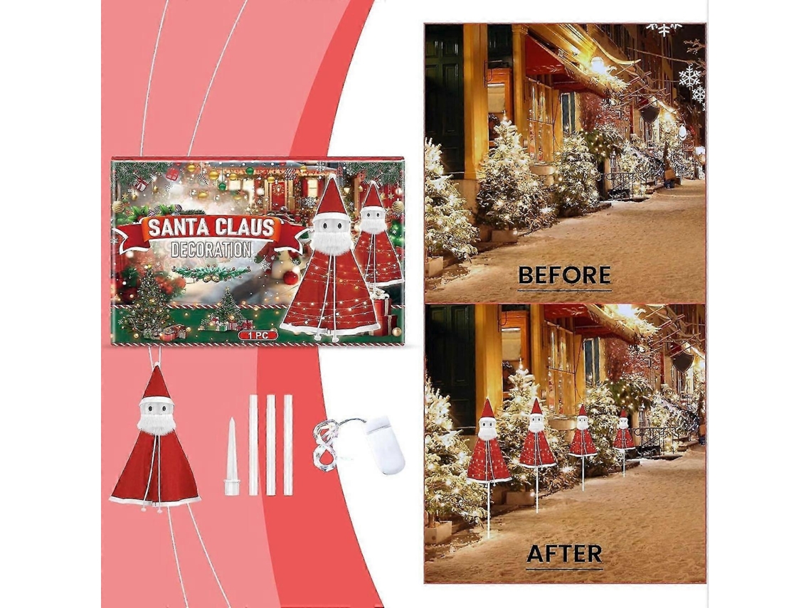 Decoração De Natal Com Boneco Gnomo E Luz Led