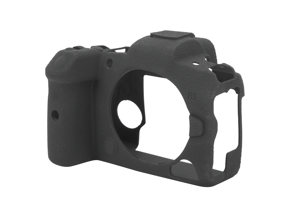 Digital Camera Black Lychee Pattern Silicone Cover Protective Casing For Canon Eos R5 LAXISCREED