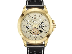 Reloj De Cuarzo Resistente Al Agua Para Hombre Y Mujer, Casual Y De Negocios, Bagari (oro+negro)
