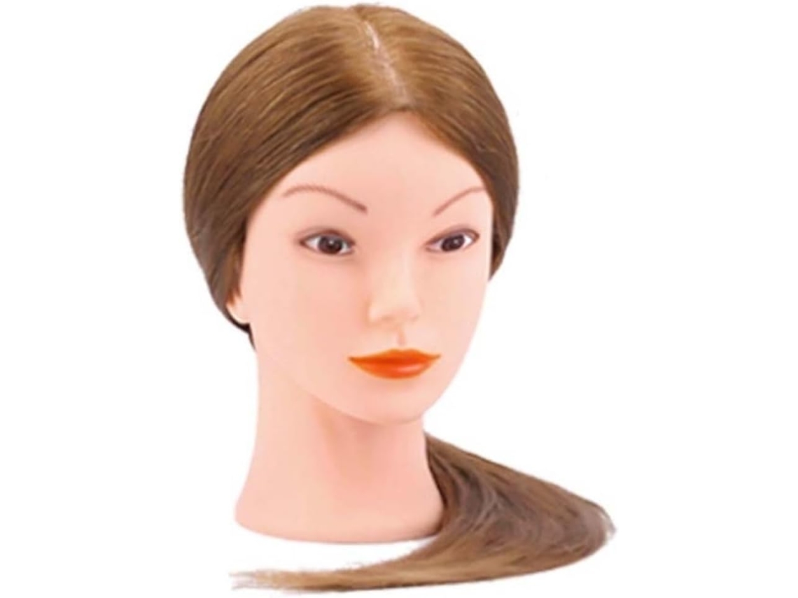 Cabeça de Manequim SFUSHOS com Cabelo Humano 55,9 a 61 cm para Cabeleireiros e Treinamento