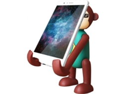 Suporte de celular ajustável e fofo, formato macaco, portátil, verde AQUAFORGE