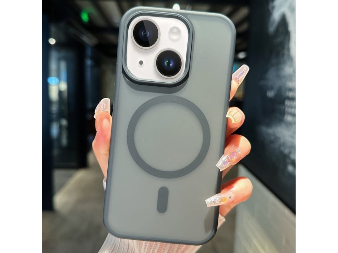 Capa Transparente Híbrida Para Iphone 14 - Tpu E Pc Com Magsafe - Preta