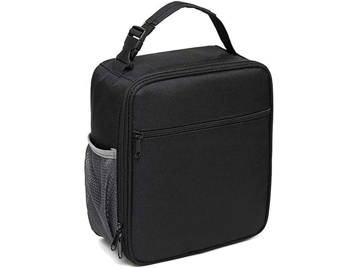 Bolsa De Aislamiento De Aluminio Oxford Cloth Grande Para Almuerzo, Para Niños Y Adultos, Negro