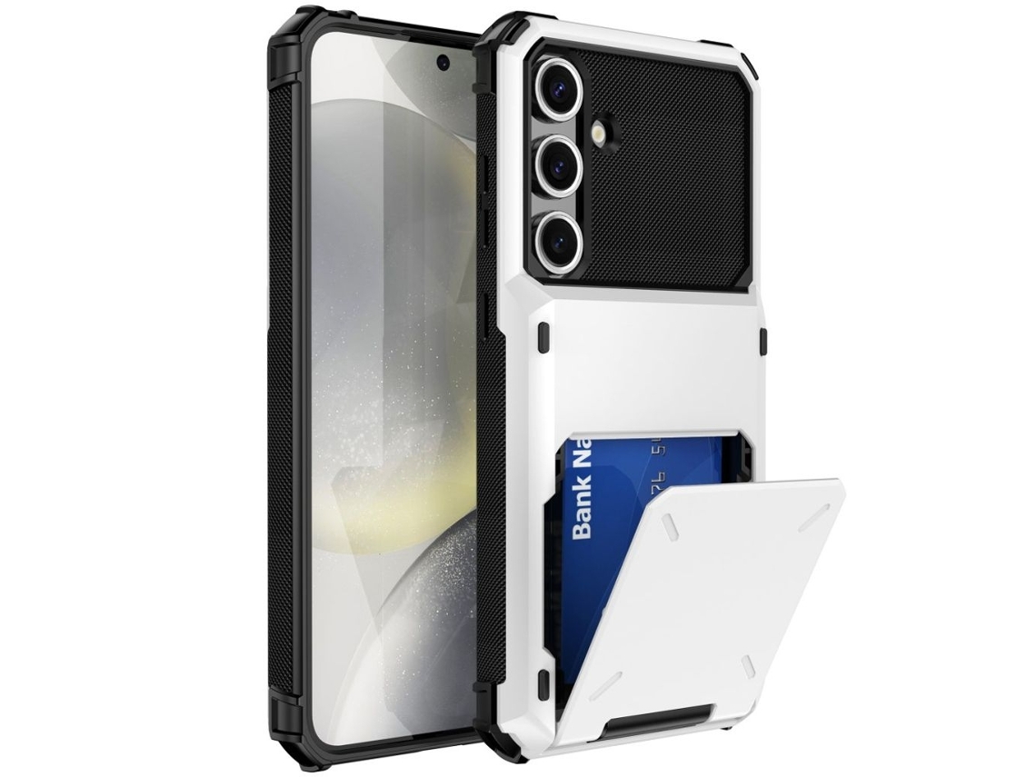Capa Para Samsung Galaxy S24 Fe Com Porta-cartão, Branca
