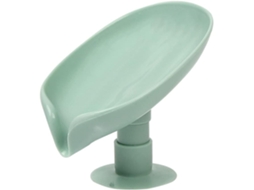 Saboneteira Em Forma De Folha, Saboneteira Perfurada, Suporte Com Ventosa Para Sabão, Acessórios Para Banheiro Verde