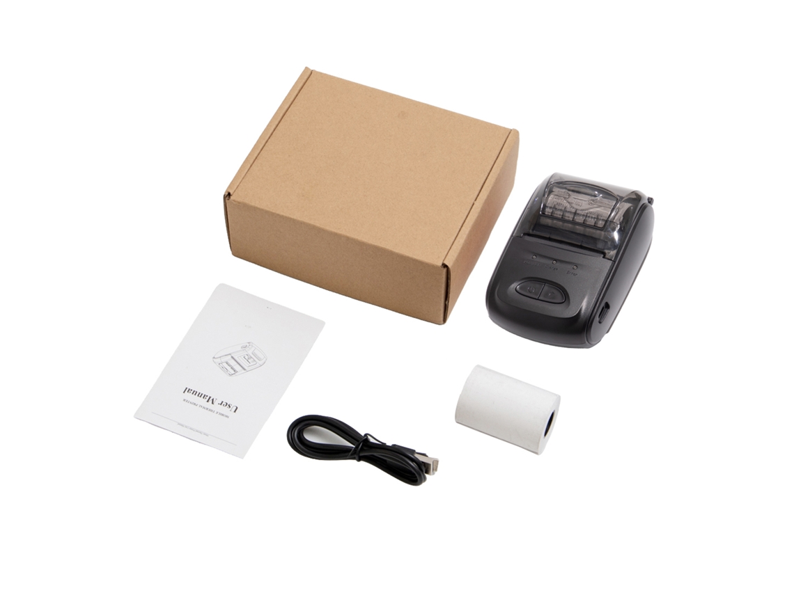 Impressora Térmica Portátil 58mm Sem Fio Bt Mini Para Android Ios Win Com Papel Térmico Restaurante Supermercado Loja