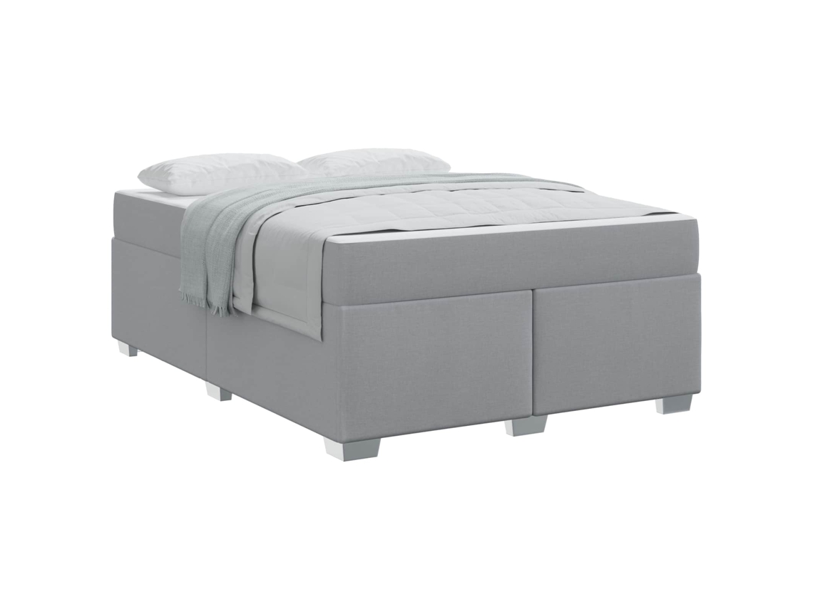 Estrutura da Cama Cinzento claro 140 X 200 Cm Tecido MAISON EXCLUSIVE