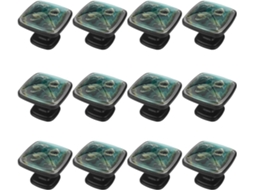 Puxadores E Botões Quadrados Para Gavetas Armários, Conjunto De 12 Peças, Com Desenhos De Dinossauros E Peixes Antigos