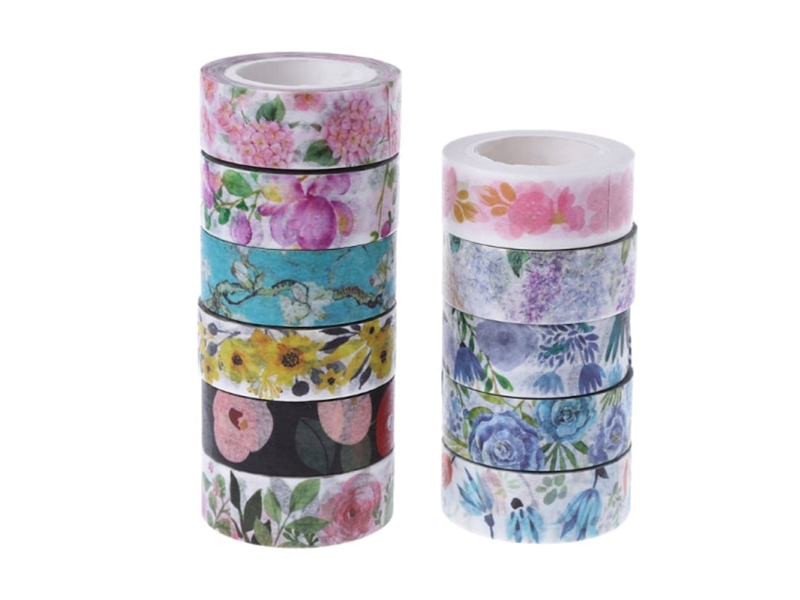 Fita Decorativa DIY com Plantas e Flores para Scrapbooking Slowmoose