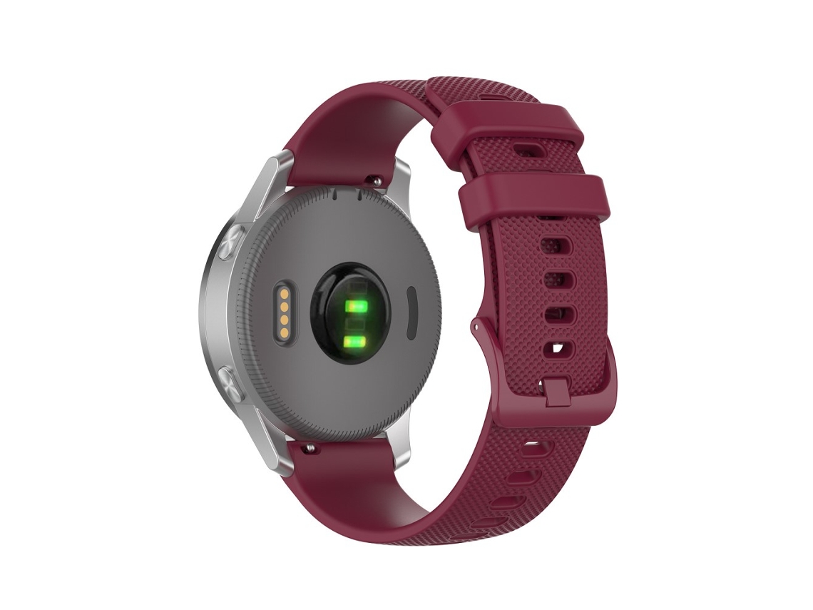 Pulsera Em Silicone Ajustável 20mm Vinho Tinto Para O Seu Samsung Galaxy Watch 42mm/garmin Vivoactive 3