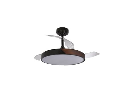Ventilador Led Com Pás Retráteis Taoro Preto 72w 7920lm Cct Cristalrecord