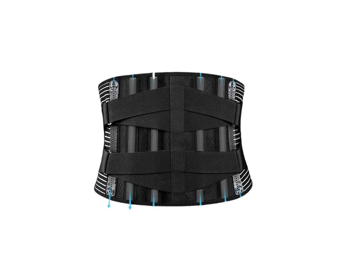 Lurelia Suporte Lombar Para Costas Ergonómico Memória Preto V1009