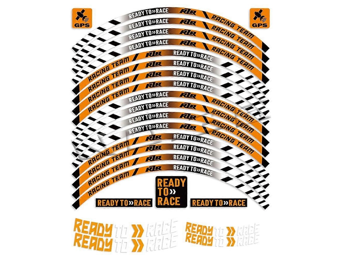 Adesivo Refletivo Impermeável Para Aro De Moto Ktm Duke 17 Polegadas17in And Og Inner