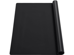 Tapete Protetor para Placas de Indução, 52x 78cm, Silicone Preto, Resistente a Riscos, Fácil de Limpar