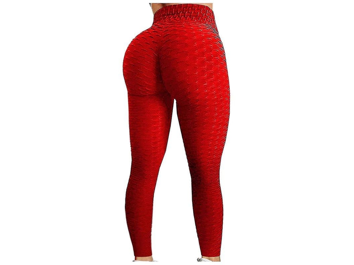 Leggings Levantamento De Bunda - Mais Novo De 2022 Tik Tok Leggings Econômico E Acessível Para Fitness E Atividade Diária Vermelho