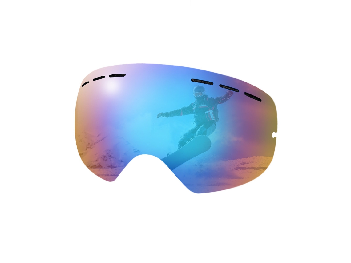 Óculos de Esqui Anti imma de Camada Dupla, Óculos Esportivos para Ciclismo Ao Ar Livre, Lentes Revestidas Se Azul BRILVIBERA