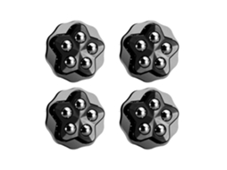 Eringogo Conjunto De 10 Peças Deslizadores Para Apoio Pés Cadeiras Jogos E Escritório, Plástico Preto, Bordas Lisas
