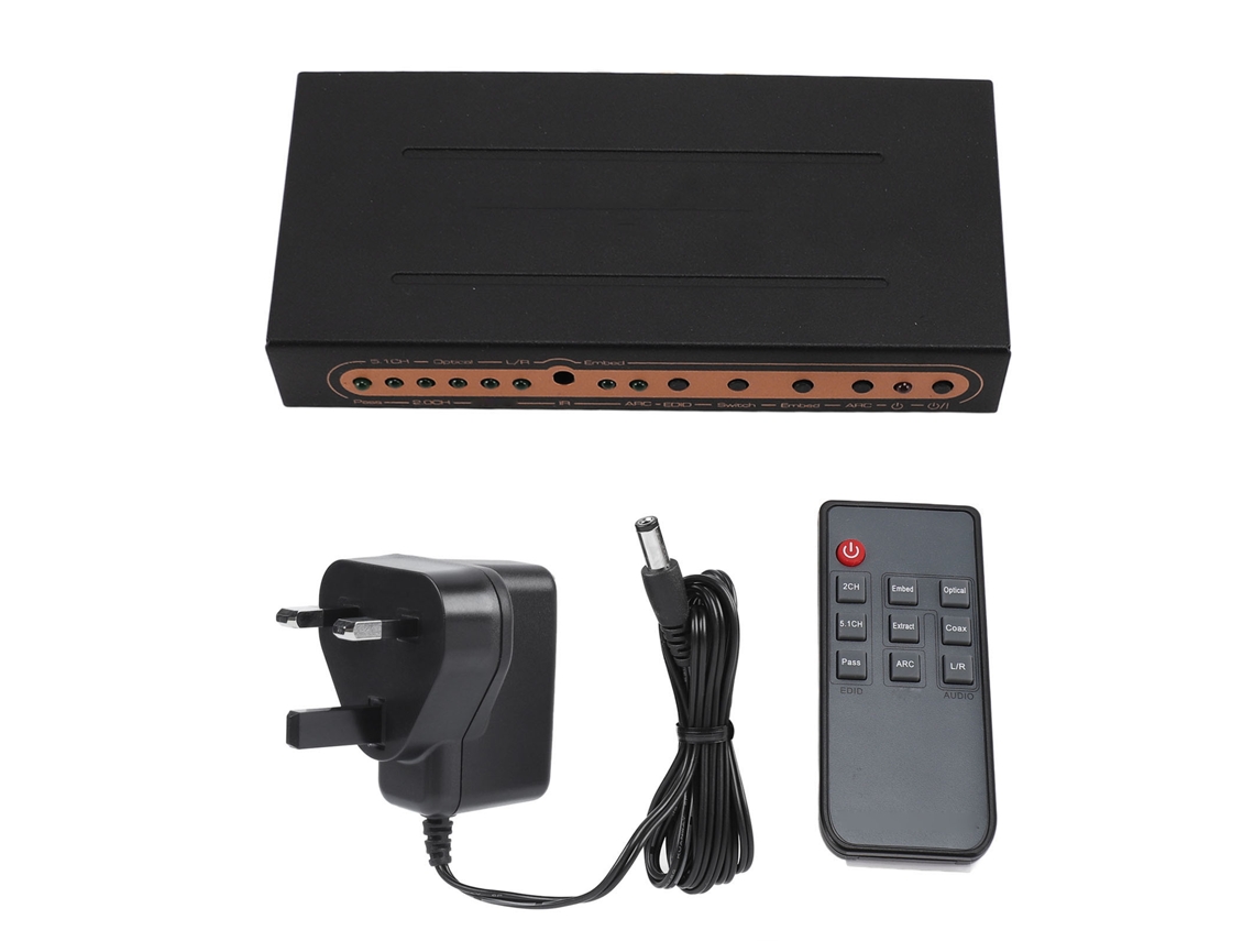 extractora de Interface de Multimídia Hd 5.1ch com Suporte 4k e Função Arc Plug Uk