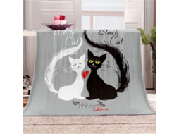 Manta de Flanela Fansu Estampa 3d Gato Quente Macia e Fofa Microfibra para o Inverno Colcha Sofá Adequada Adul