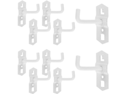 Ganchos Quadrados De Aço Painel Perfurado Mipcase, 6mm, Pretos, 10 Peças, 5cm, Prateleiras De Exposição