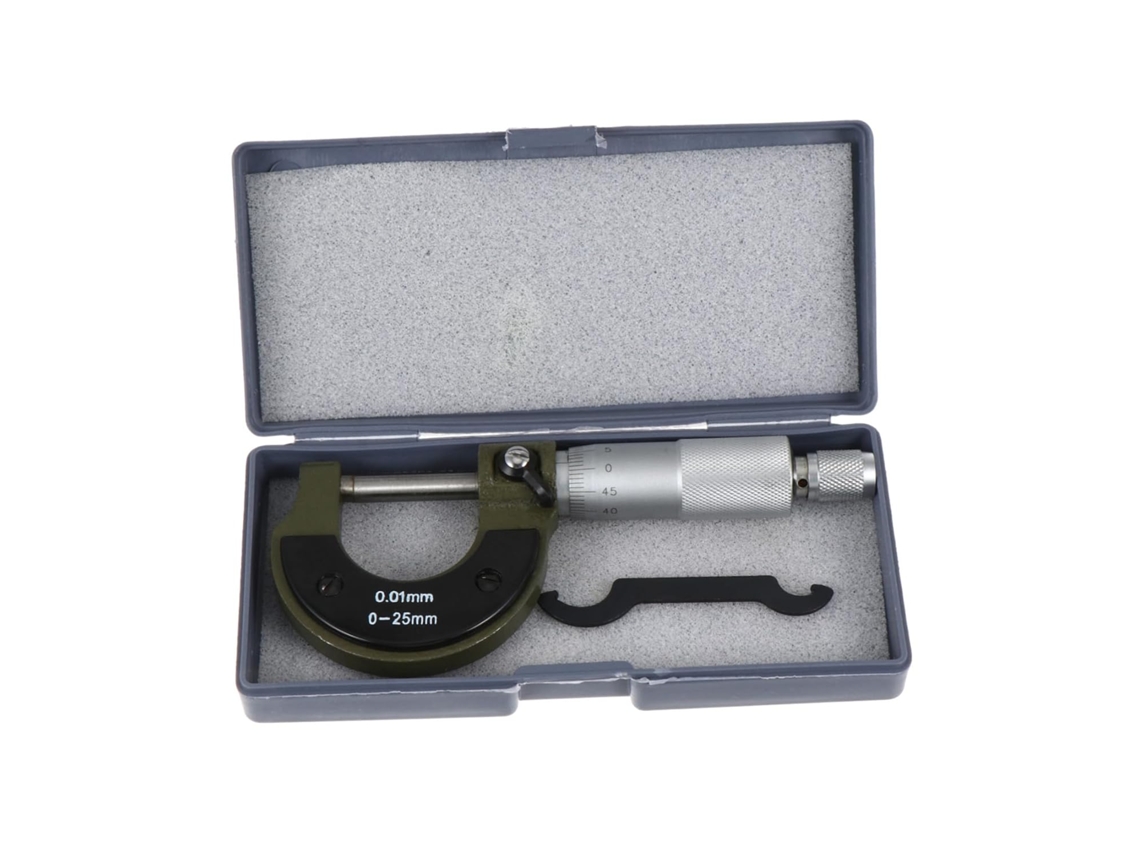 Micrômetro Externo De 0 A 25 Mm Para Aço Carbono, Medidor Espessura E