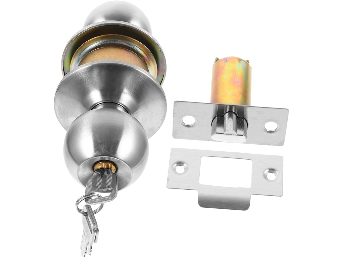 Fechadura De Maçaneta Outanaya, Fácil De Instalar, Esférica, Com Chave, Em Aço Inoxidável, Para Porta De Quarto