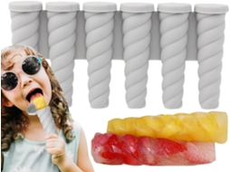 Formas De Silicone Gelo Sorvete Caseiro, Conjunto De 6