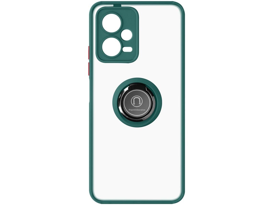 Capa Xiaomi Redmi Note 12 5g Com Anel De Metal Bi-material Verde