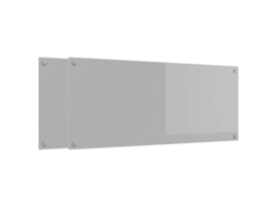 Conjunto 2 Backsplash De Vidro Temperado Para Cozinha Vidaxl Cinzento Claro Vidro Temperado