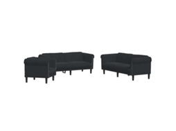 Sofa Set, Sofa Sets Vidaxl Preto Veludo (n/a)