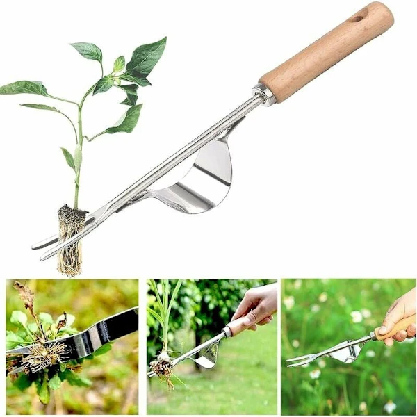 Sachadora Manual, de Aço Inoxidável, para Limpeza Rápida do Solo e do Jardim Manual em Forma de Y AQUAFORGE