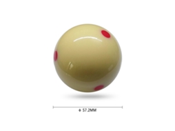 Bola de Bilhar Business, Branca, Ponto, 57.2mm, Resina Sintética, Treino e Jogo | S/MARCA
