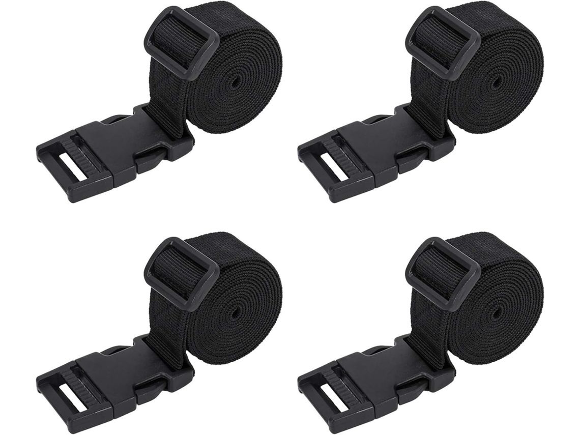 Pacote Com 4 Correias De Bagagem De Nylon Com Fechos Rápidos Aquaforge