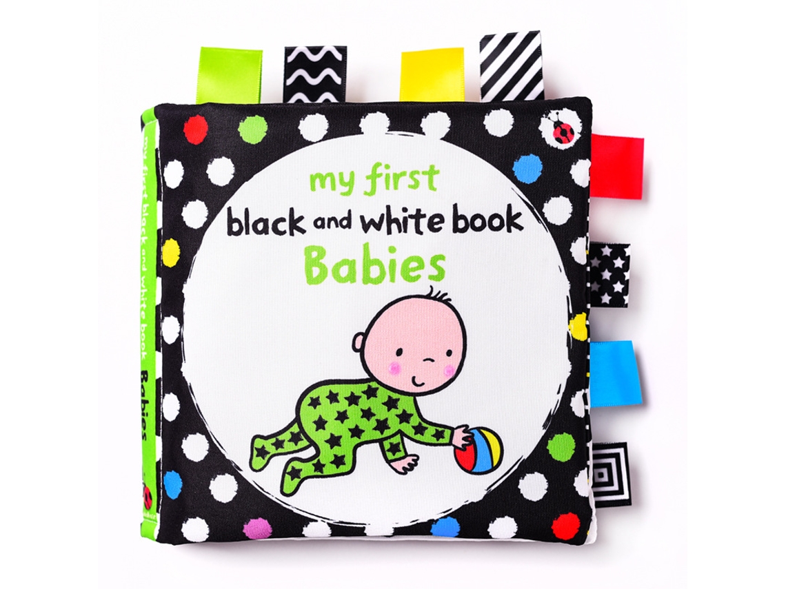 Mali brinquedo Sensorial Bebê Contraste Alto Preto e Branco Livro de Tecido Macio Educativo Anti rasgo