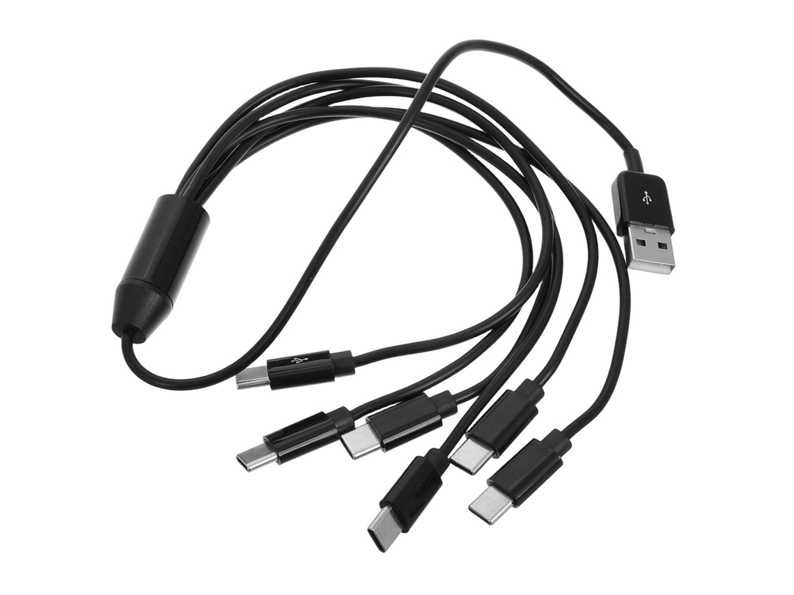 Cabo Usb-c Para Carregamento Rápido De Carro Com 6 Interfaces Tipo C, Material
