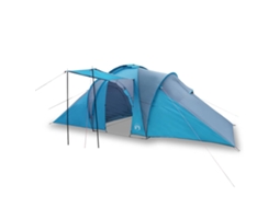 Tenda de campismo p/ 6 pessoas VIDAXL tecido opaco impermeável azul